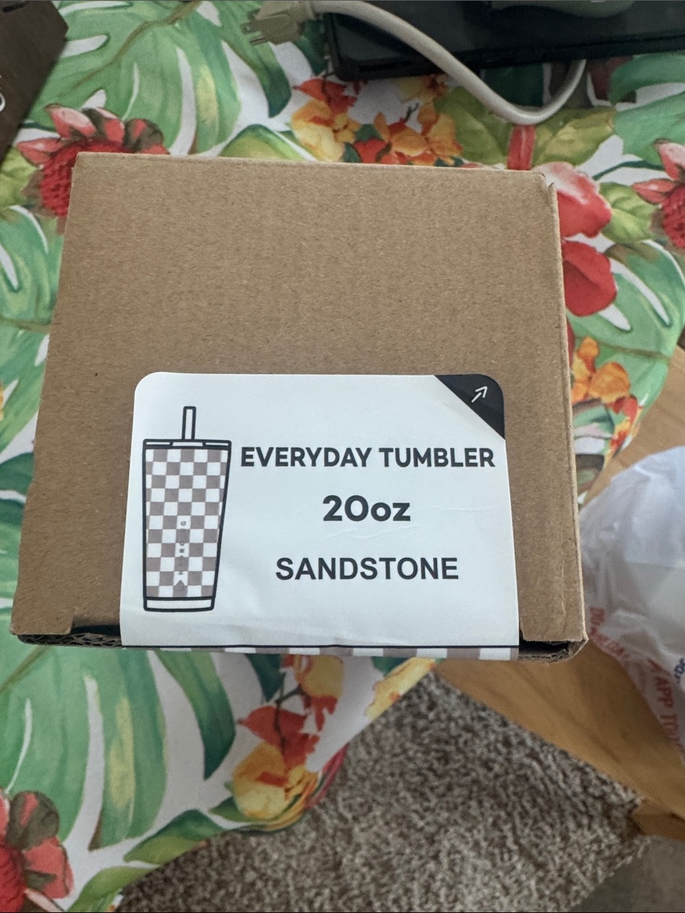 HydroJug Sandstone Everyday Tumbler - Checker
